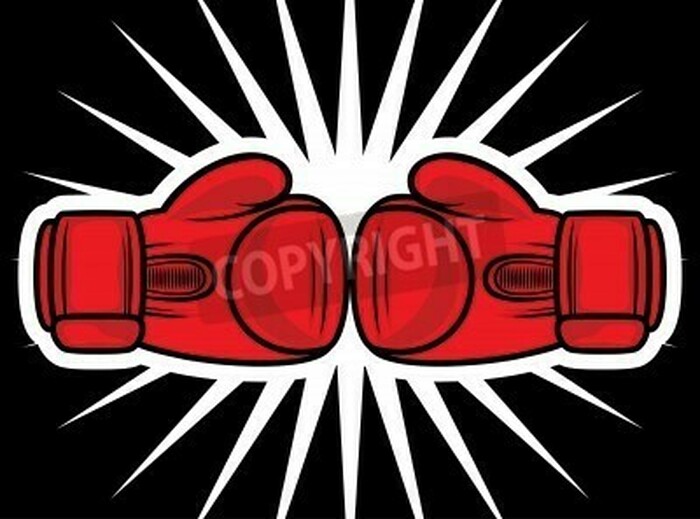 Fototapete Boxhandschuhe Grafik