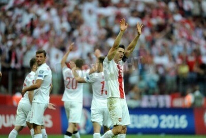 Poster Sportler auf dem Spielfeld während eines Spiels