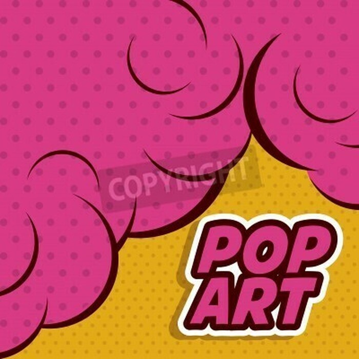 Fototapete Pop Art in einem kräftigen Rosa-Ton