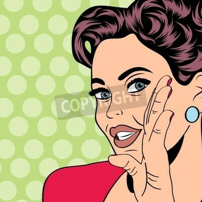 Fototapete Pop-Art-Porträt einer Frau