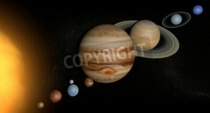 Fototapete Universum und Sonnensystem