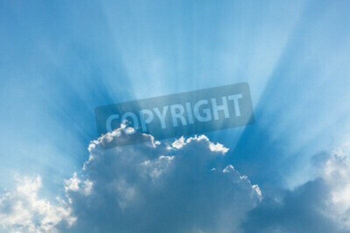 Fototapete Durchscheinende Sonnenstrahlen