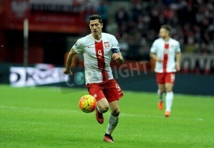 Poster Sportler Fußballer während des Spiels