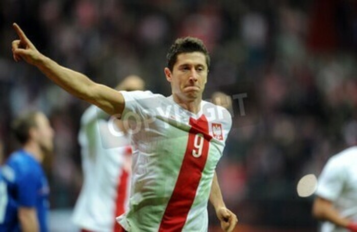 Poster Sportler Fußballer Robert Lewandowski