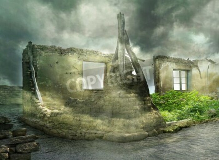 Bild Surrealismus Burgruinen