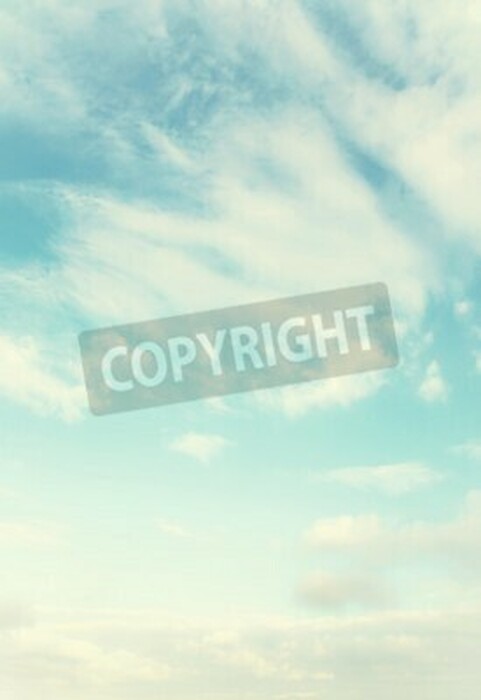 Fototapete Türkisfarbener Himmel mit Wolken