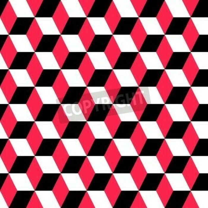 Fototapete Rosa Würfel 3D