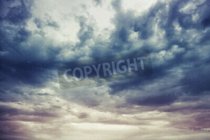 Fototapete Sturmhimmel und schwarze Wolken