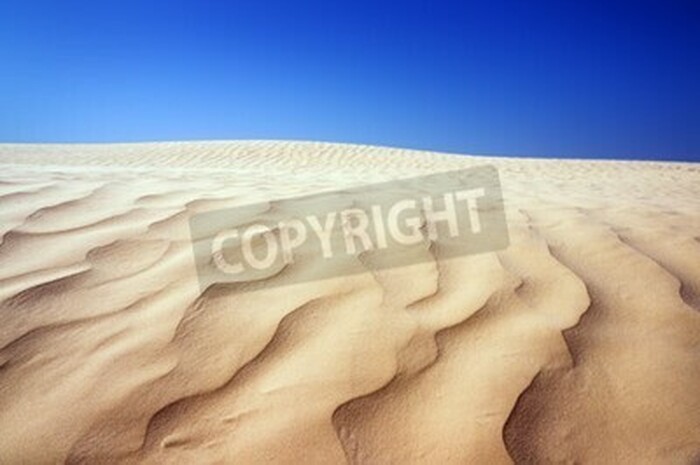 Fototapete Wüste und blauer Himmel