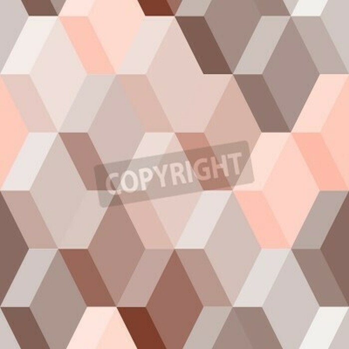 Fototapete Muster 3D in Rosa und Braun