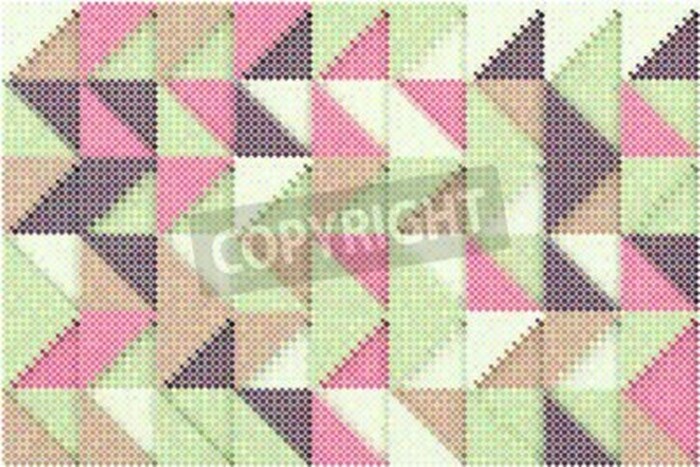 Fototapete Dreiecke in Quadraten