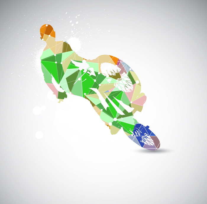 Fototapete Abstraktion mit dem Fahrrad