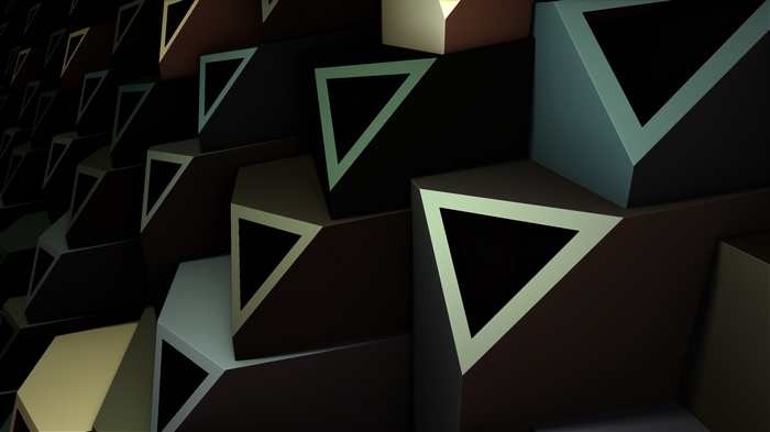 Bild Geometrische Komposition mit Dreiecken 3D