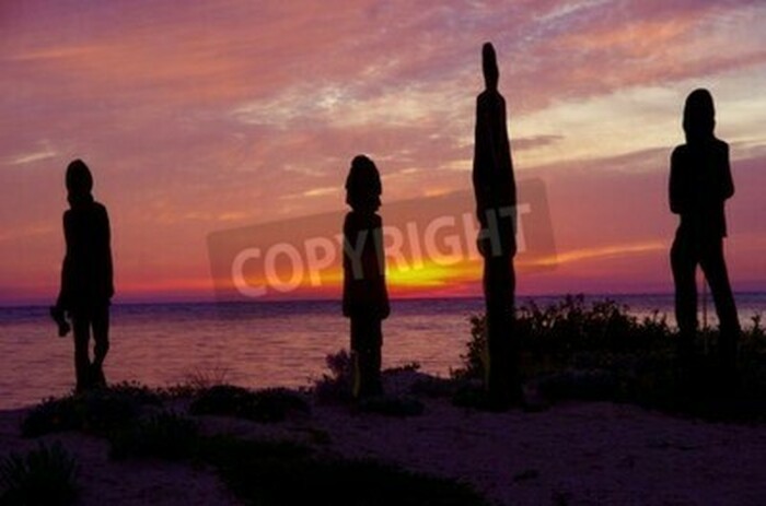 Bild Kontinente Bronzeskulpturen