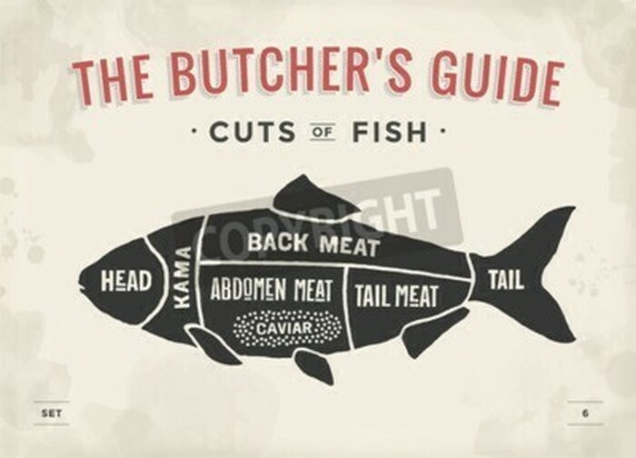 Bild Küchentafel Fische