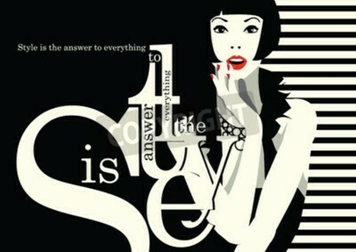 Bild Typografie mit Frau