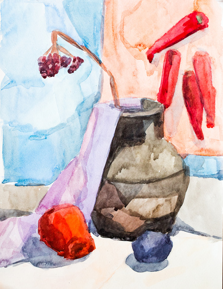 Nature morte à l'aquarelle