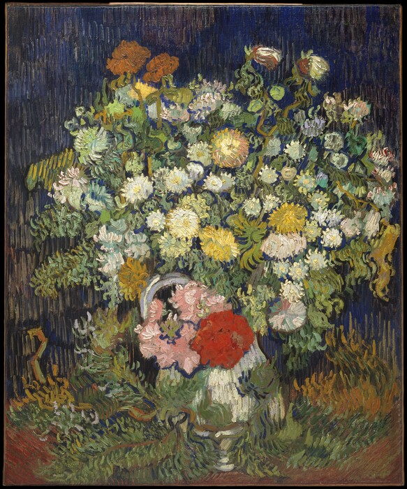 Fleurs dans un vase de van gogh