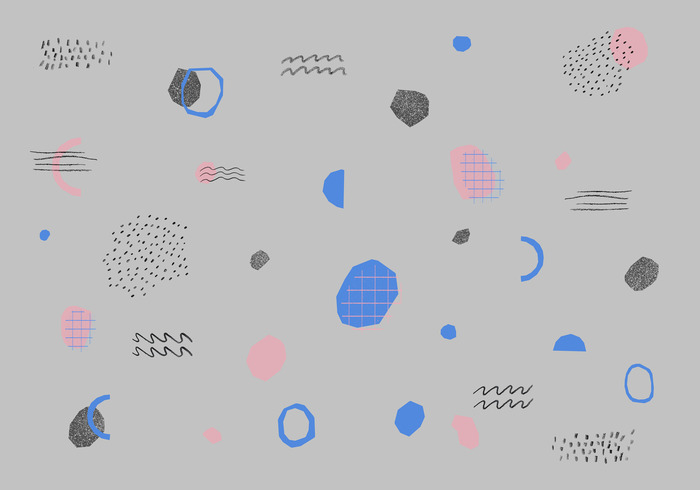 Composition abstraite sur fond gris