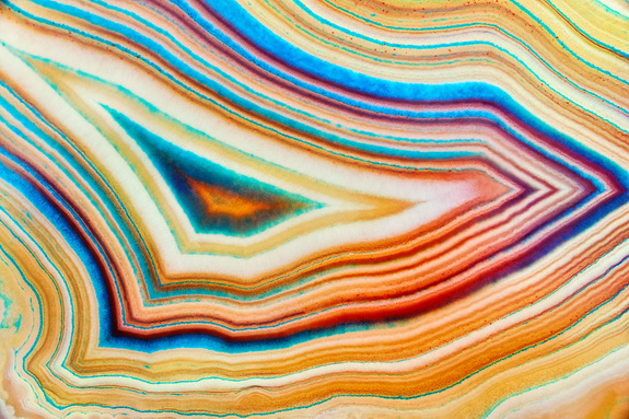 Agate colorée