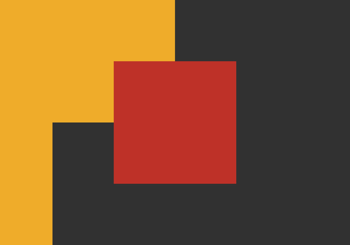 Carré sur fond jaune et noir