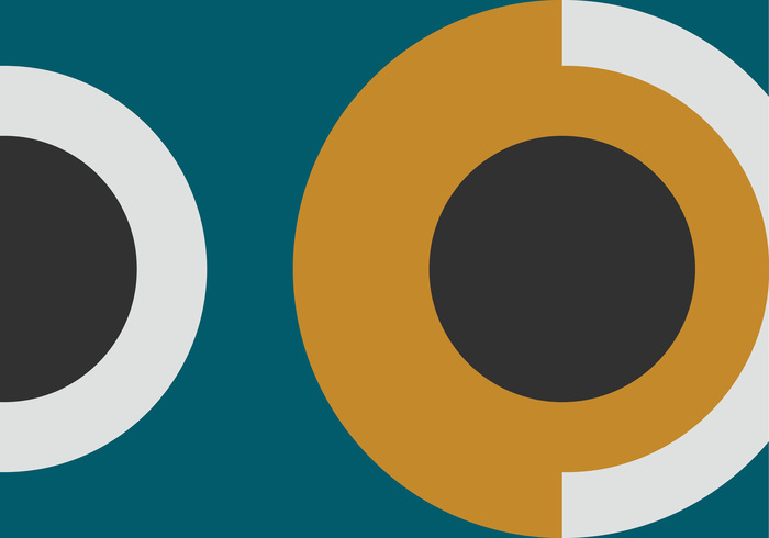 Cercles sur fond turquoise