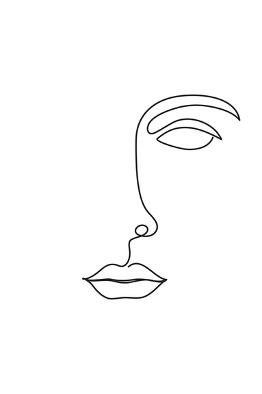 Dessin visage de femme