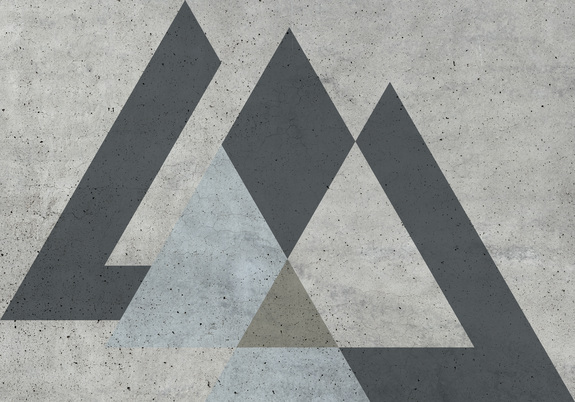 Séquence avec des triangles gris et texture mur de béton