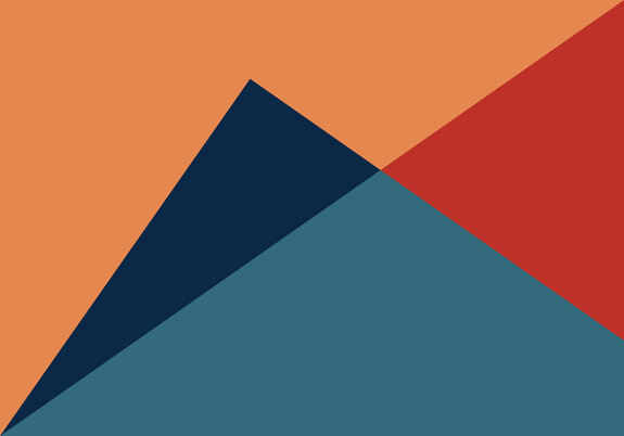 Triangles équilatéraux à dominante orange