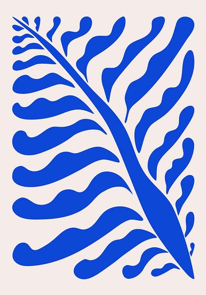 Végétation bleu marine