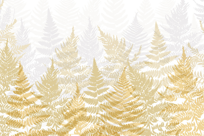 Forêt de fougères de couleur jaune