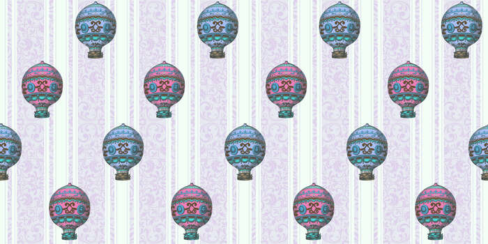 Ballons et ornements bleus