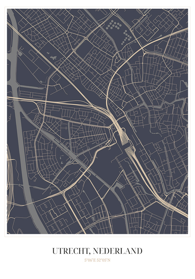 Plan de la ville d'utrecht