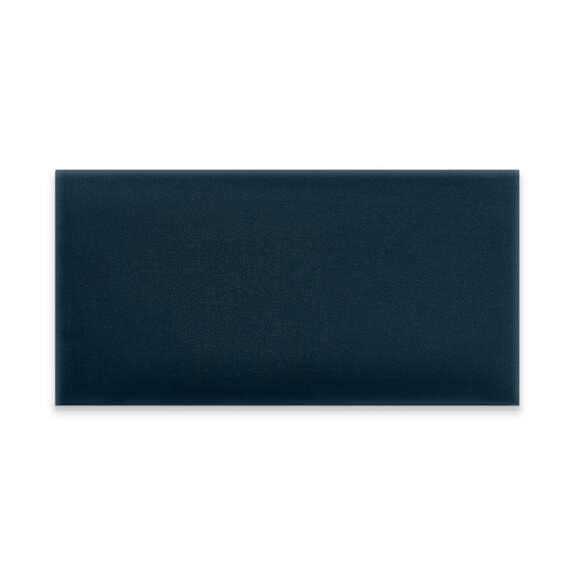 Panneau mural capitonné 60x30 bleu marine rectangle