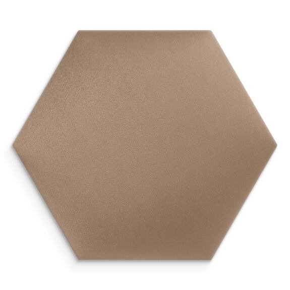 Panneau mural capitonné 20 beige hexagone