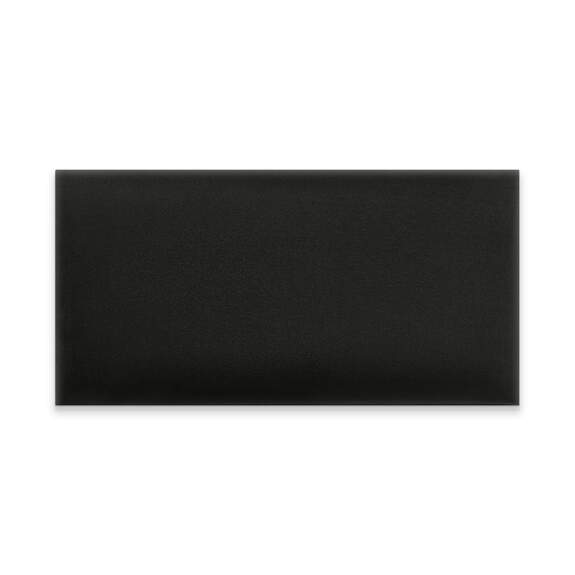 Panneau mural capitonné 60x30 noir rectangle