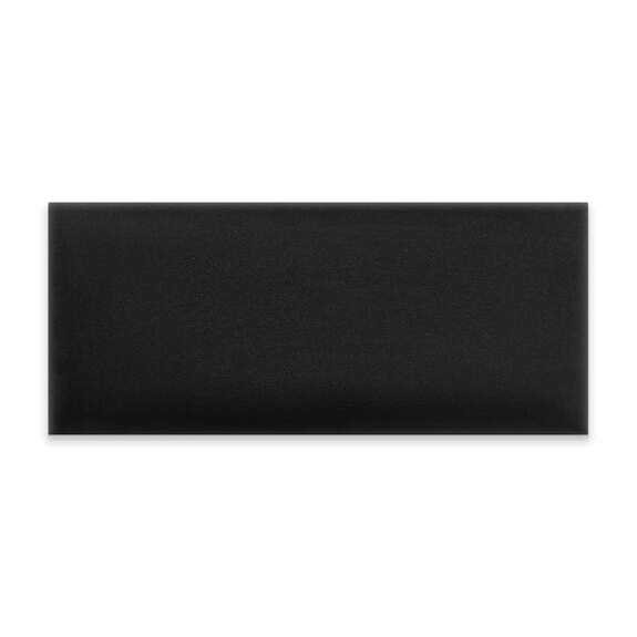 Panneau mural capitonné 70x30 noir rectangle