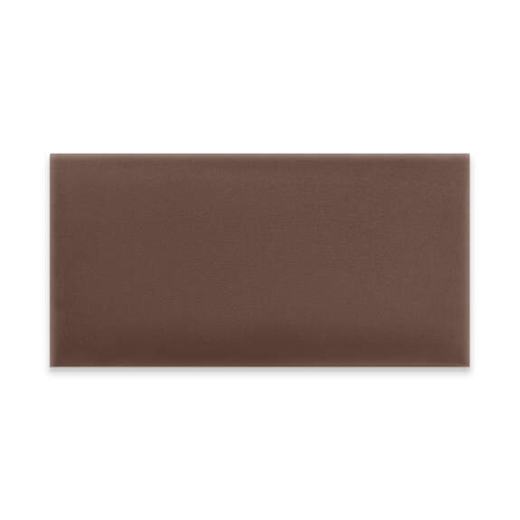 Panneau mural capitonné 60x30 marron rectangle