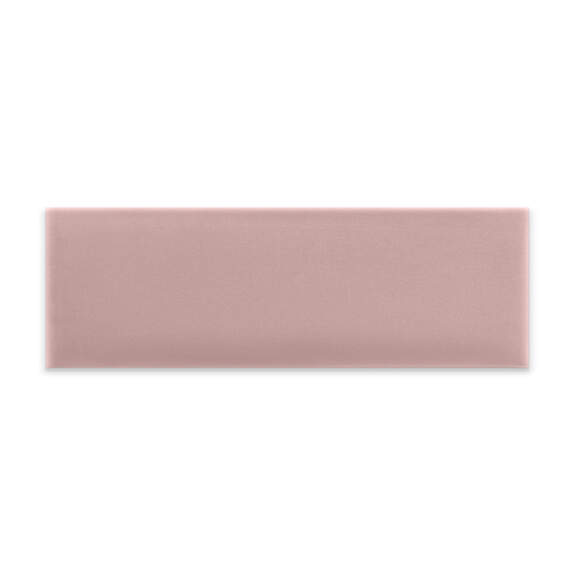 Panneau mural capitonné 60x20 rose rectangle