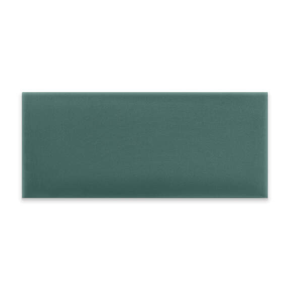 Panneau mural capitonné 70x30 turquoise rectangle