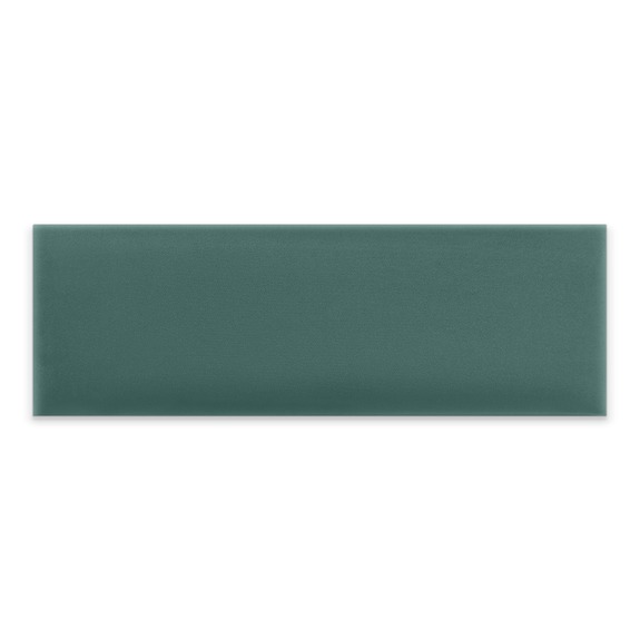 Panneau mural capitonné 90x30 turquoise rectangle