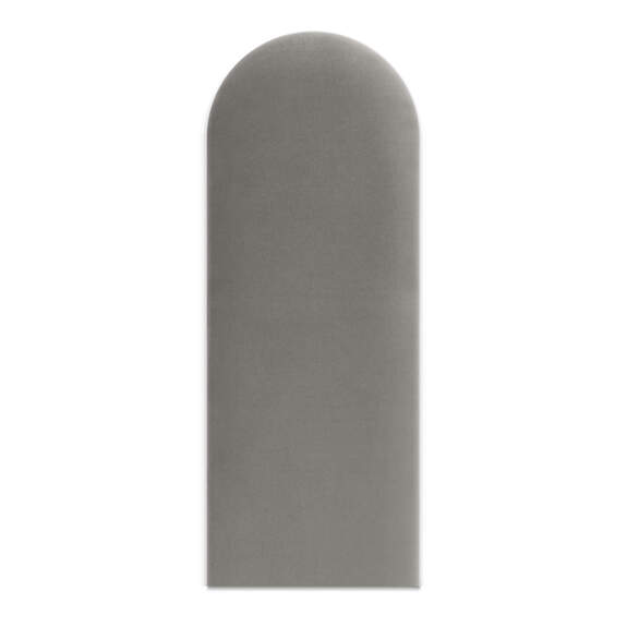 Panneau mural capitonné 30x80 gris clair rectangle arrondi