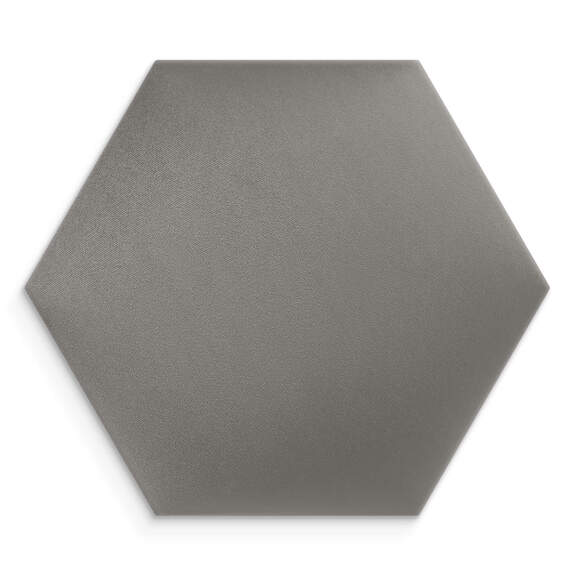 Panneau mural capitonné 15 gris clair hexagone