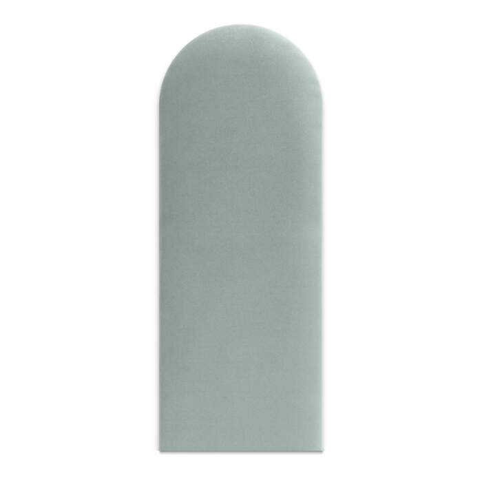 Panneau mural capitonné 30x80 vert menthe rectangle arrondi