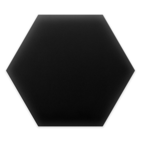 Panneau mural capitonné éco-cuir 15 hexagone noir
