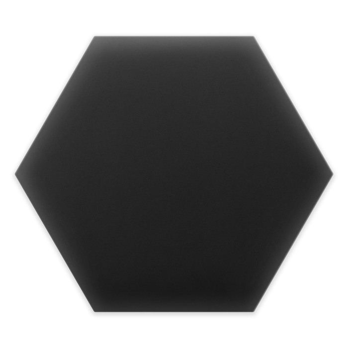 Panneau mural capitonné éco-cuir 20 hexagone graphite