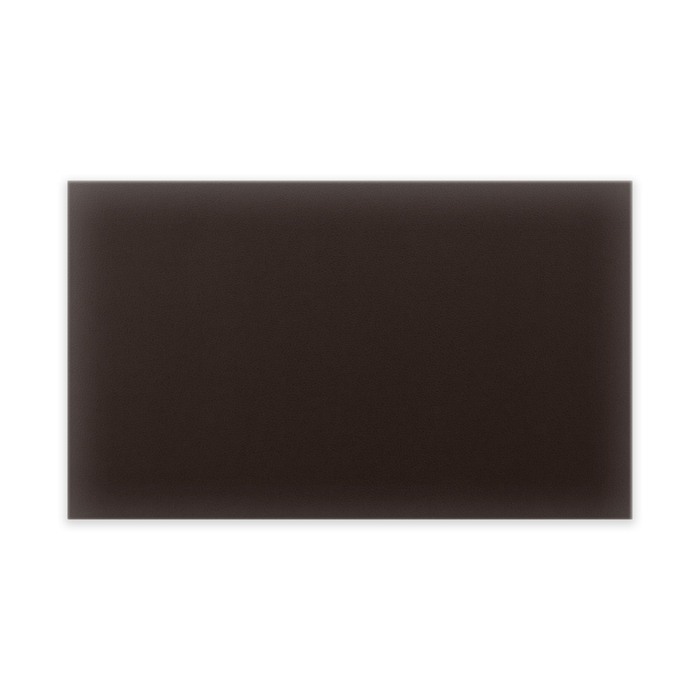 Panneau mural capitonné éco-cuir 50x30 rectangle marron