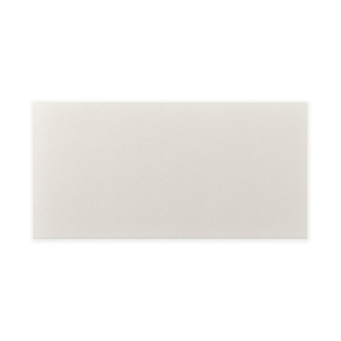 Panneau mural capitonné éco-cuir 60x30 rectangle crème