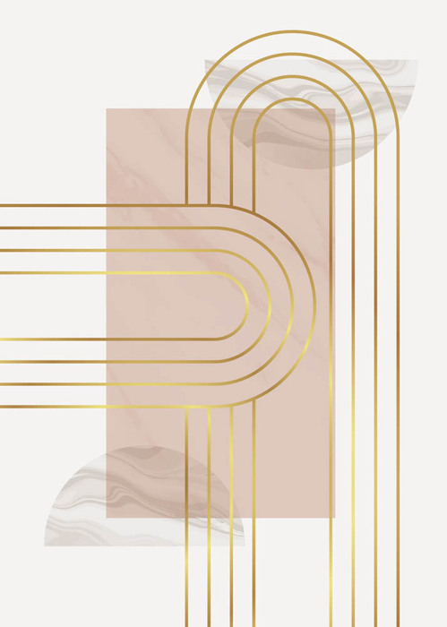 Géométrie minimaliste et lignes dorées