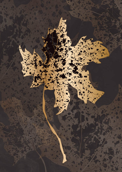 Feuille d'automne dorée